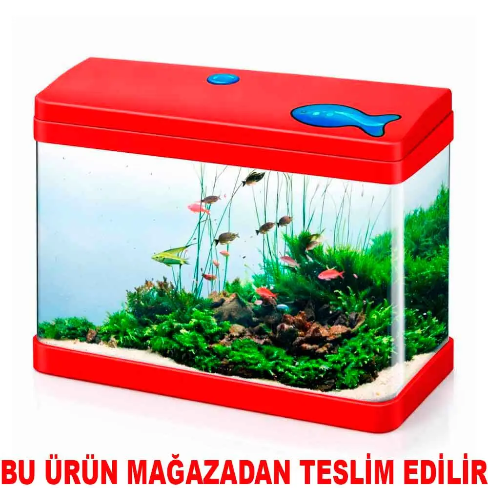 Sobo Sistemli Komple Akvaryum 38,5 Cm Kırmızı