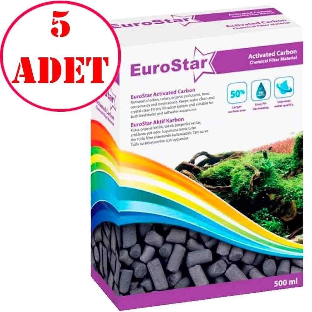Eurostar Aktif Karbon Akvaryum Filtre Malzemesi 500 ml 5 AD