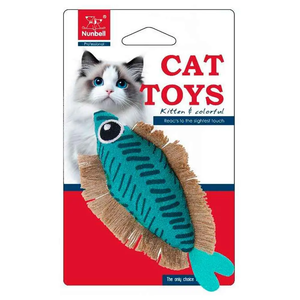 Nunbell Kedi Oyuncağı Kumaş Turkuaz Balık