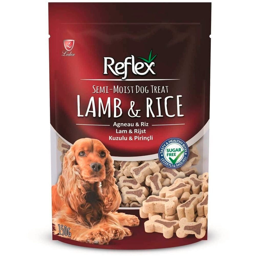 Reflex Kuzulu ve Pirinçli Yumuşak Köpek Ödülü 150gr