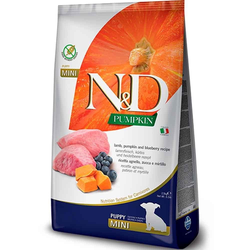ND Balkabak Kuzulu Yaban Mersinli Yavru Köpek Maması Mini 800 GR