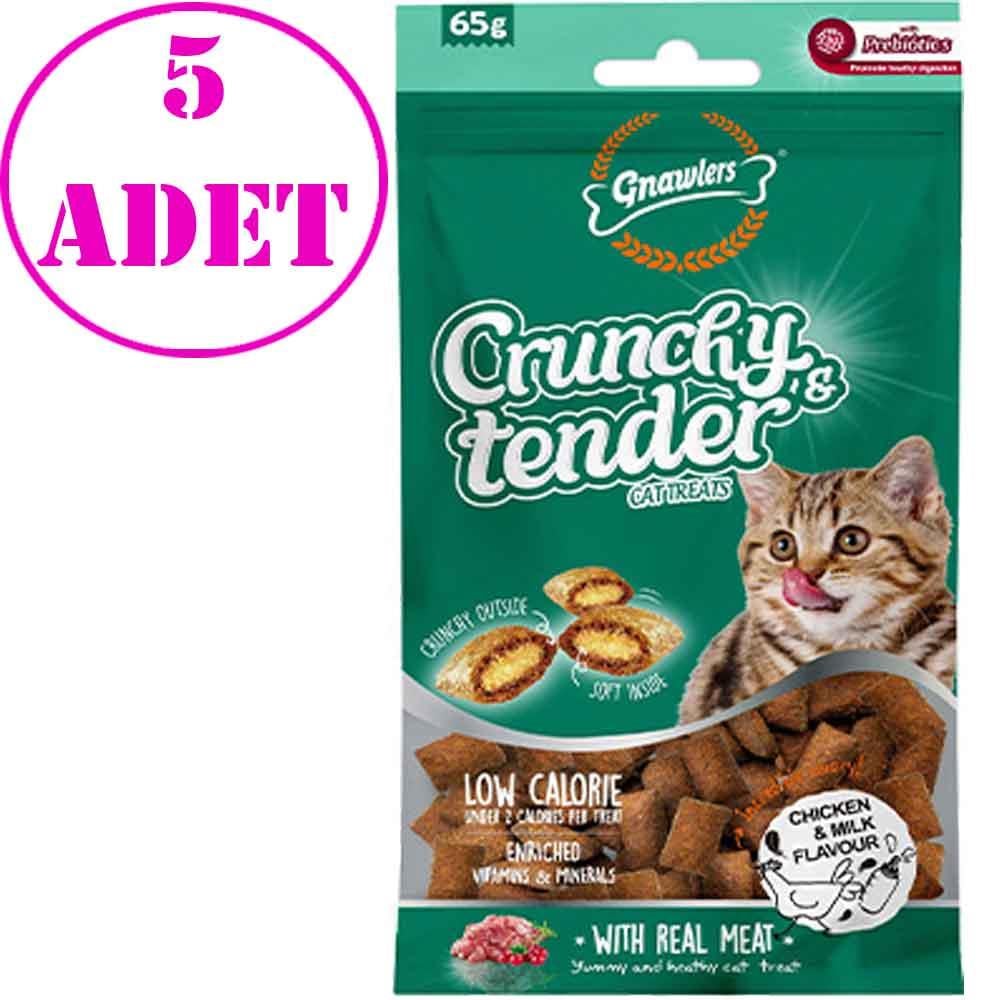 Gnawlers Kedi Ödülü Crunchy & Tender Tavuklu ve Sütlü 65 Gr 5 AD