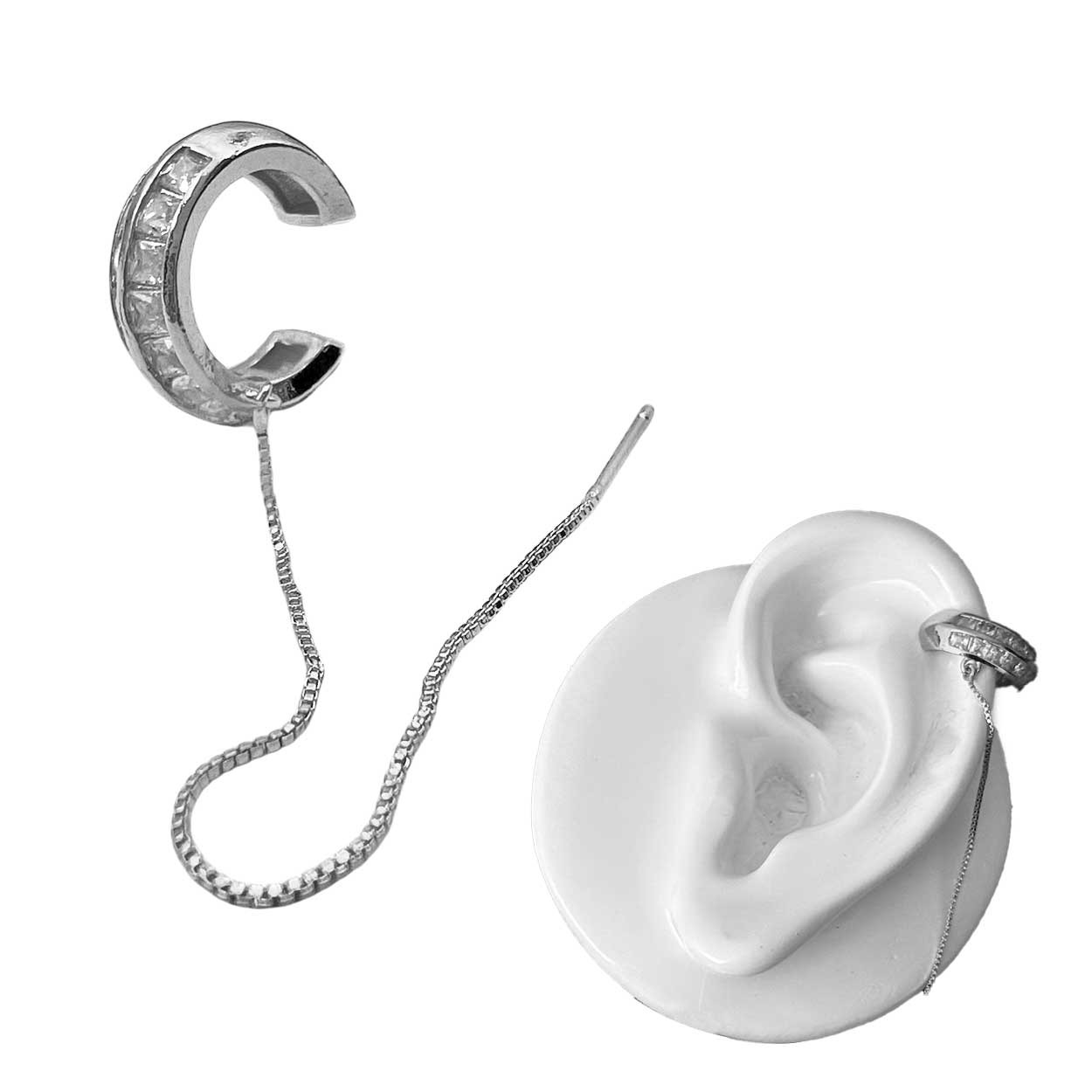 Lunara Silver Zirkon Earcuff