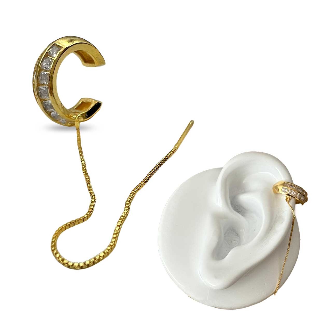 Lunara Gold Zirkon Earcuff