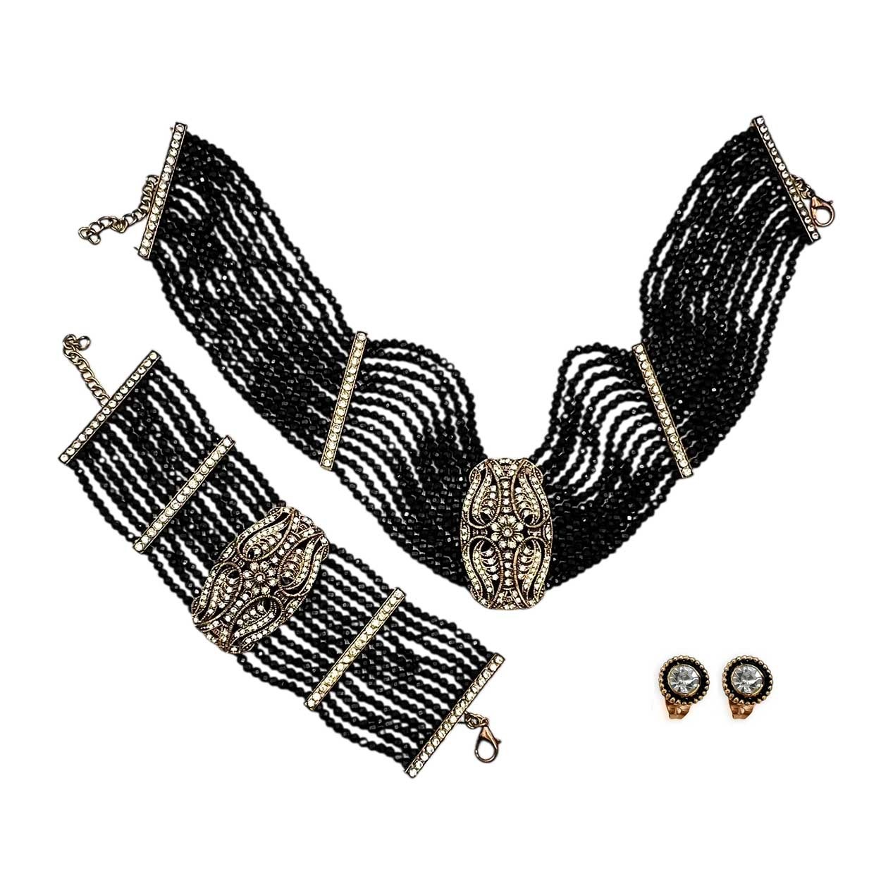 Blacky Vintage Hasır Boncuk Set