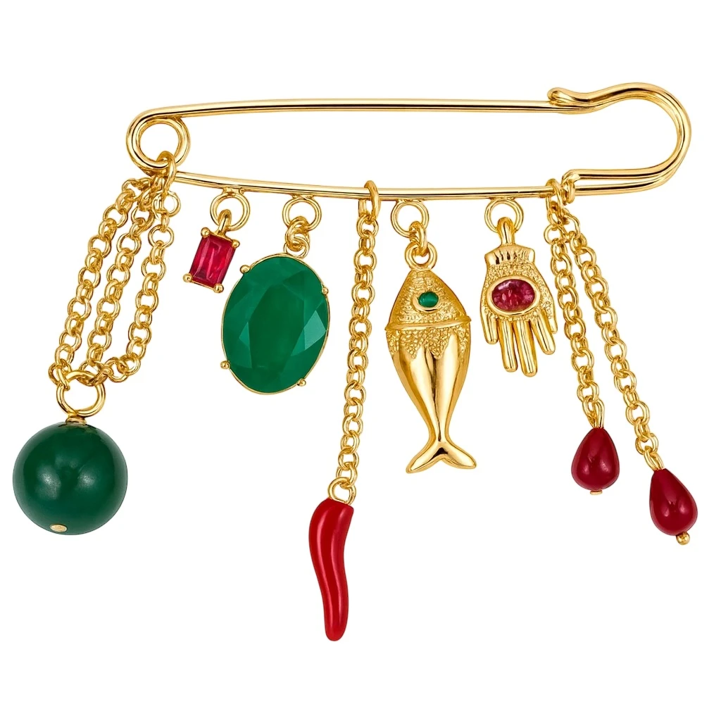 Ma Atölye Kırmızı Nazar Kalkanı Broş