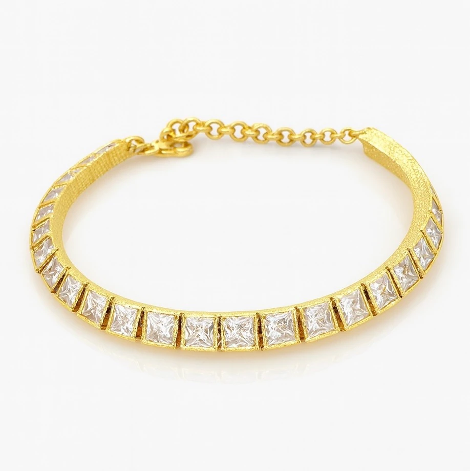 Karenza Özel Tasarım Zirkon Detaylı Gold Gerdanlık 