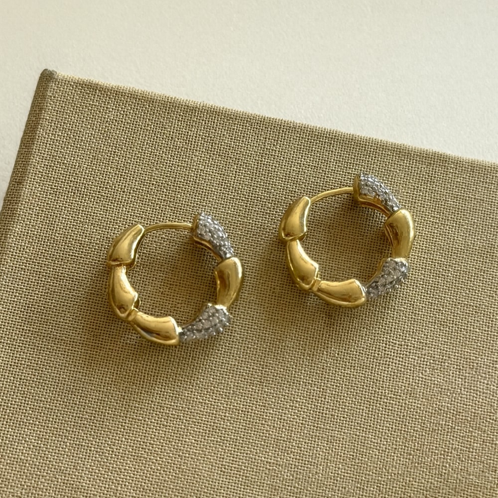 İsla Gold Zirkon Taşlı Küpe