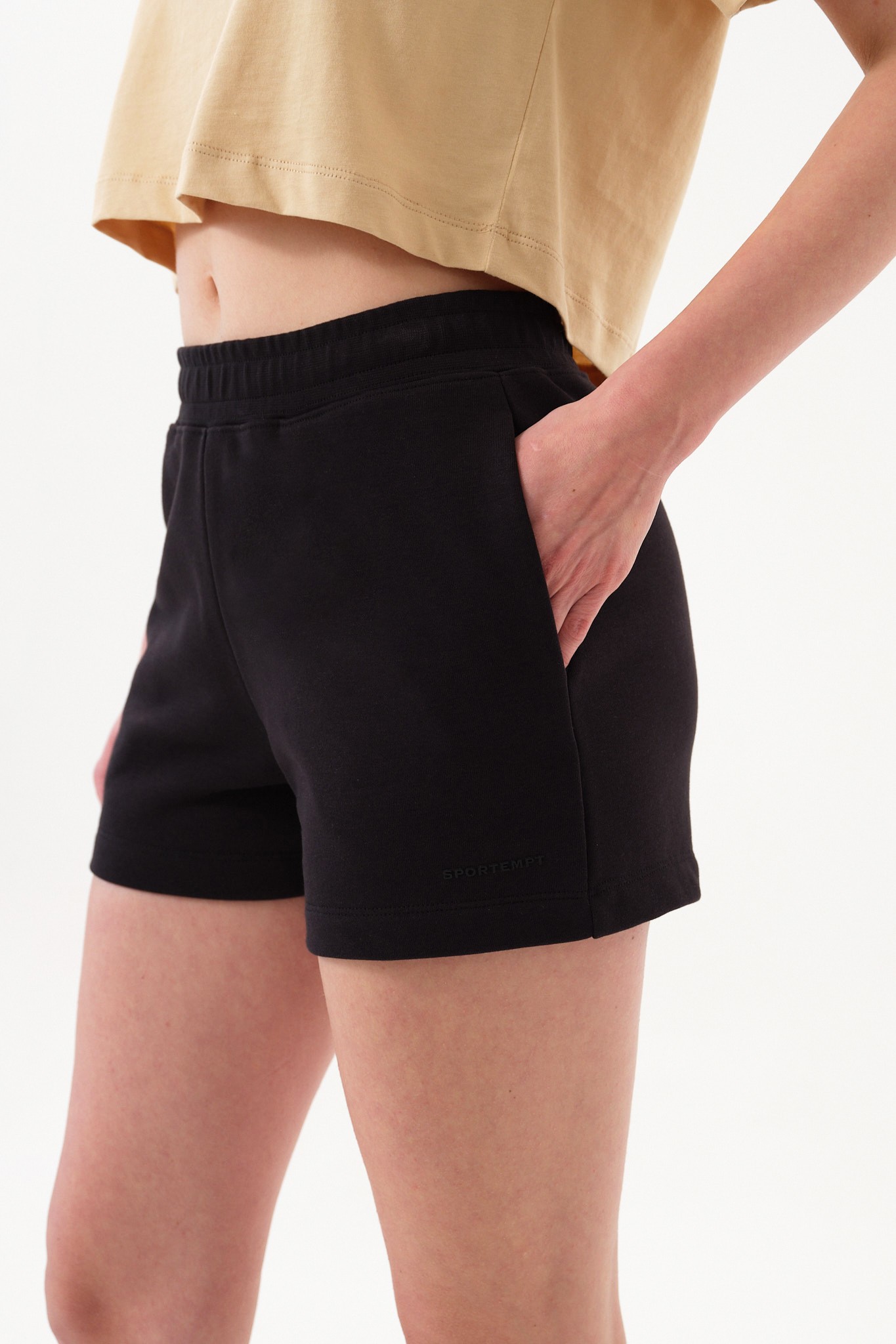 Sportempt Baskı Detaylı Kadın Şort - Black