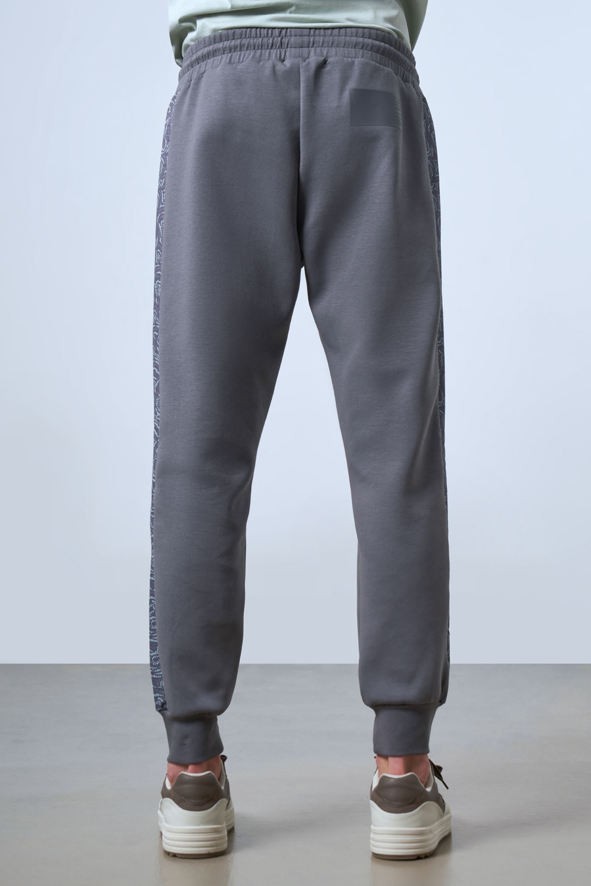 Men's Printed Side Stripe Thick Waistband Sweatpants