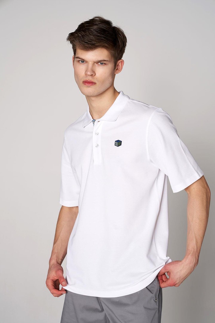 Polo Yaka Düğmeli Oversize Erkek Pamuk T-shirt