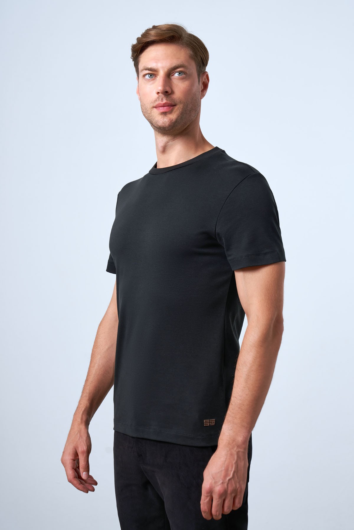 Men's Slim Fit Crew Neck T-Shirt - Black