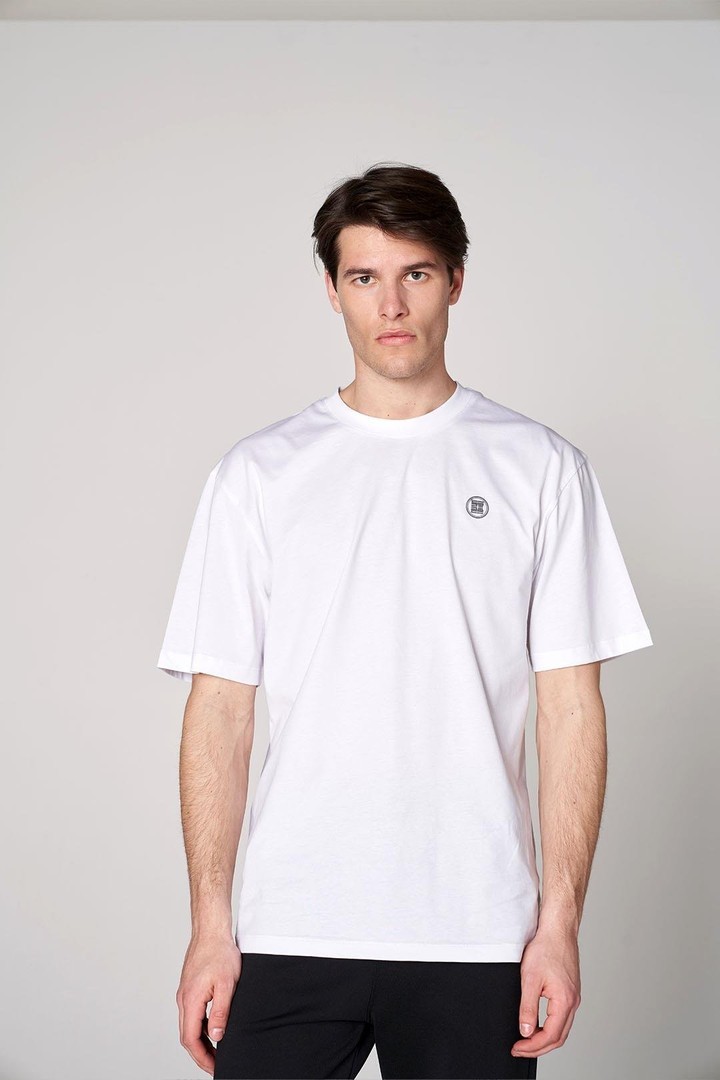 Oversized T-shirt with Glossy Print Details