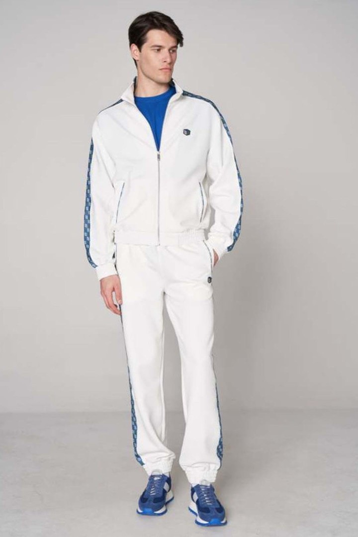 Iconic Monogram Detailed Modern Fit Sweatpants - White