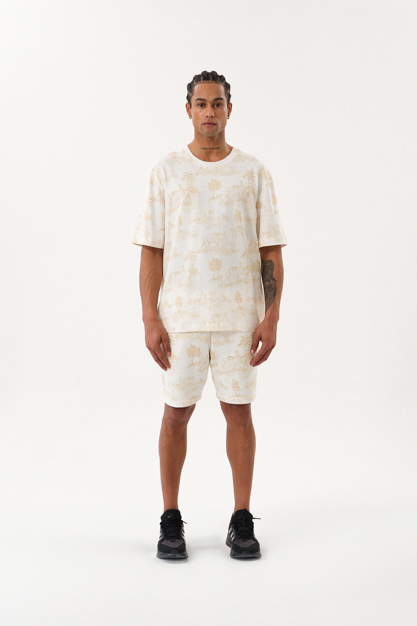 Grafik Baskılı Erkek Oversize T-Shirt