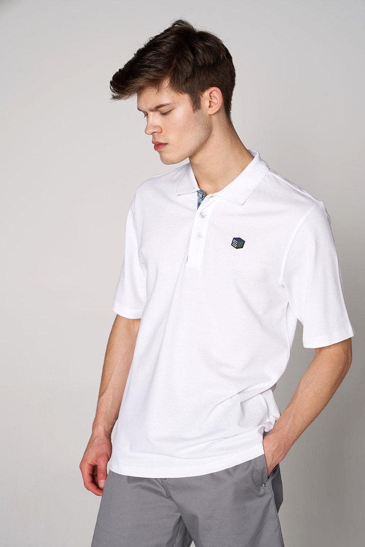 Polo Yaka Düğmeli Oversize Erkek Pamuk T-shirt
