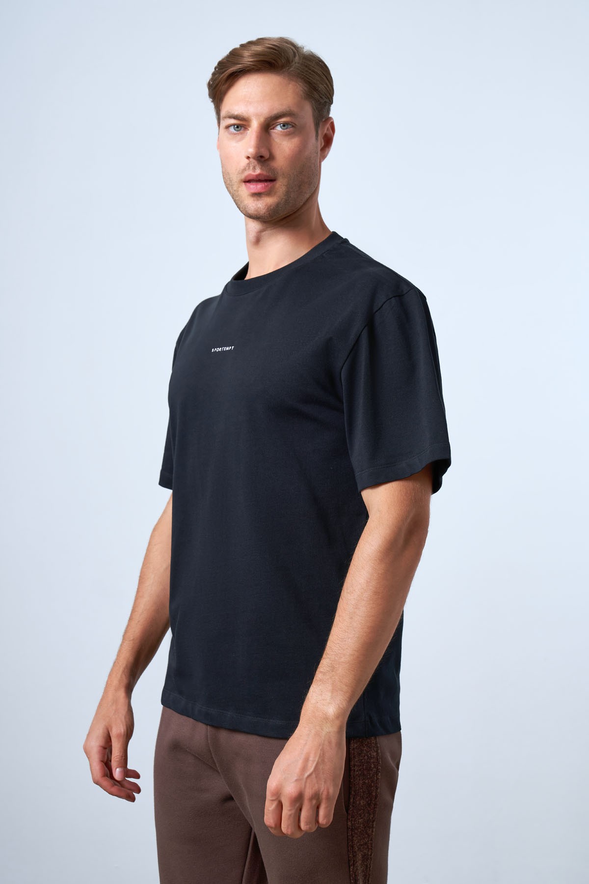Erkek Basic Relaxed Fit Pamuklu Tişört
