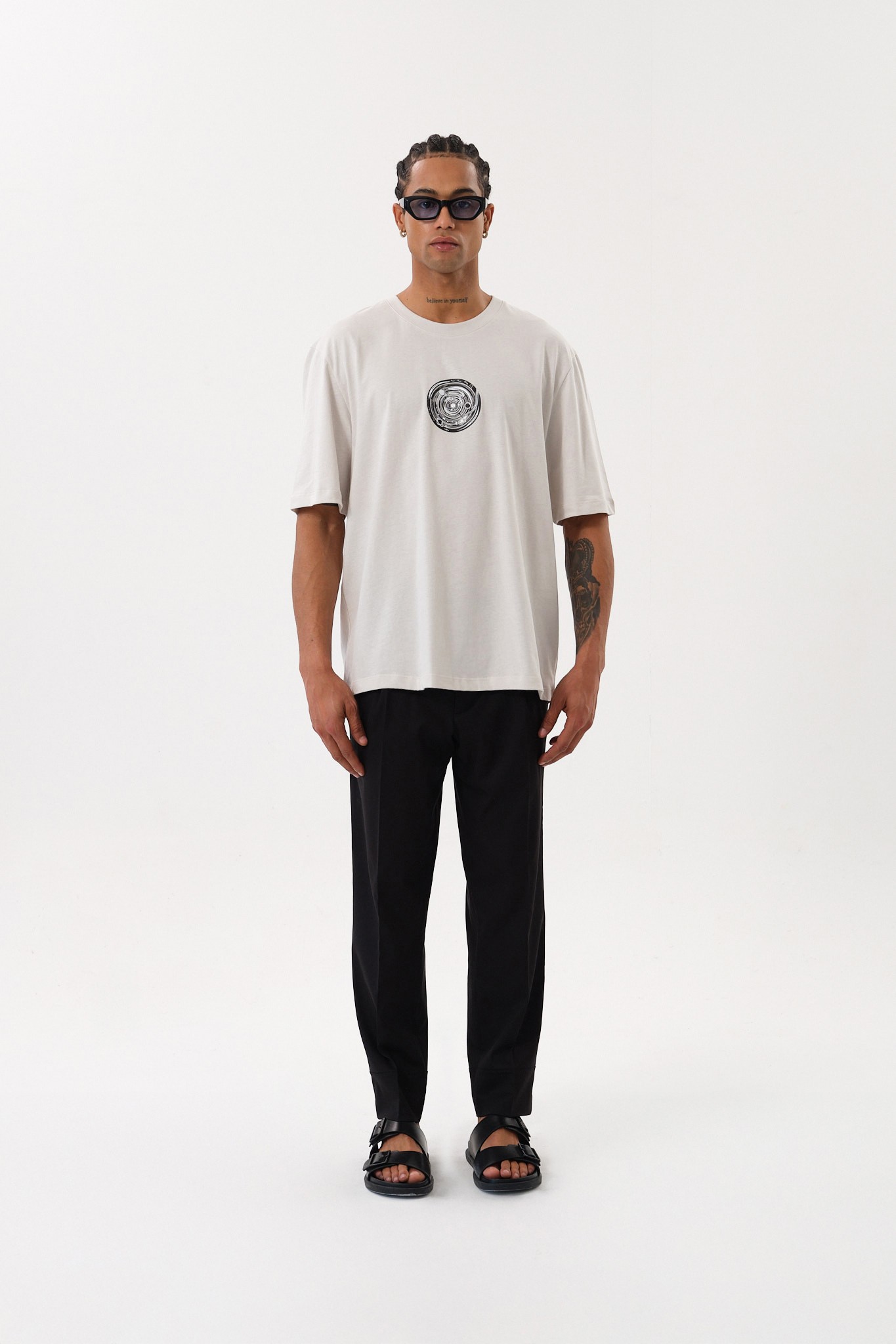 Grafik Baskılı Oversize Erkek T-Shirt