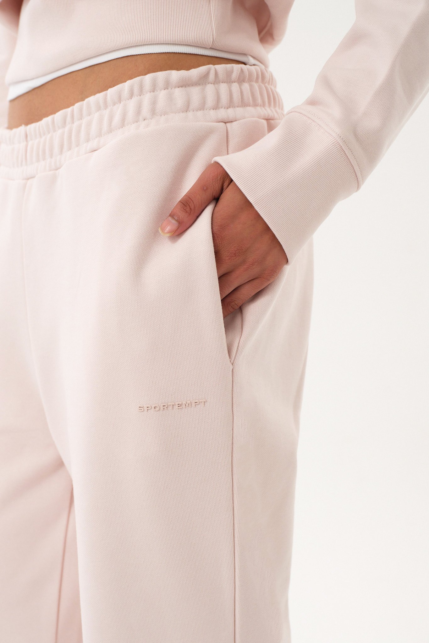 Kadın Oversize Eşofman Altı - Toz Pembe