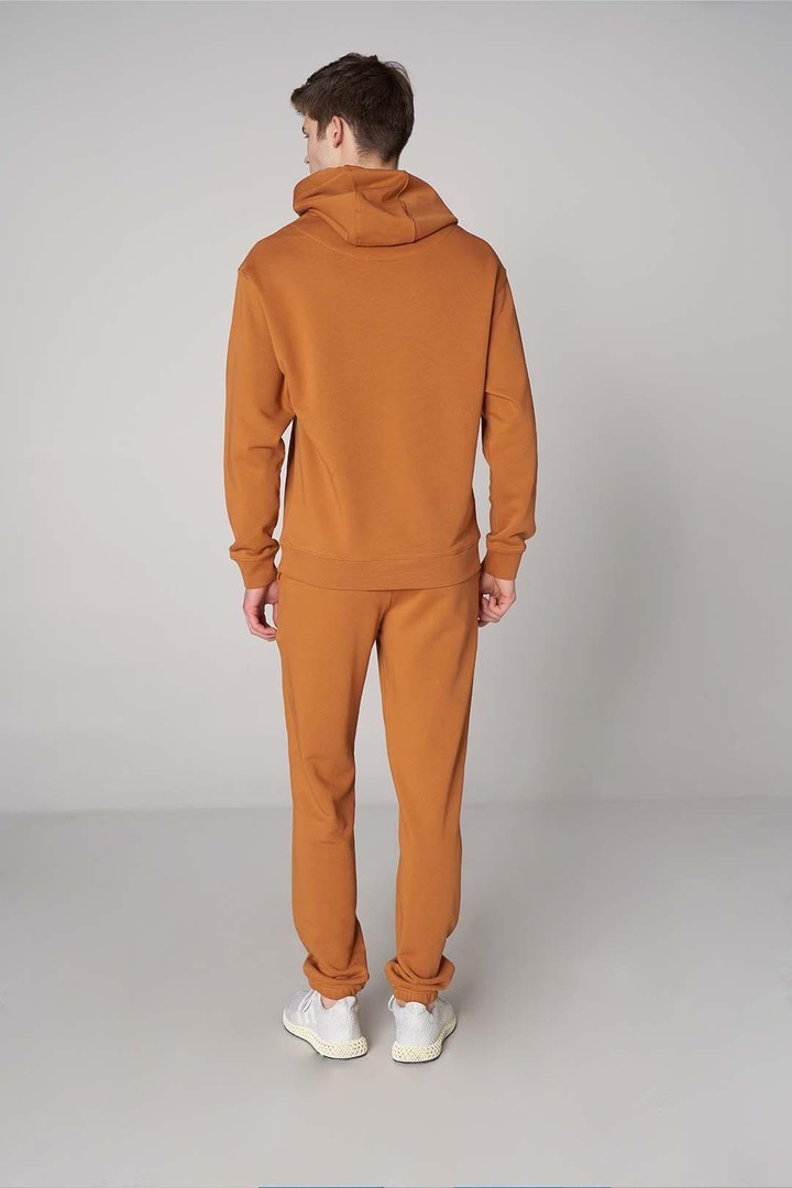Ön Sportempt Nakış Detaylı Oversized Kapüşonlu Sweatshirt - Hardal