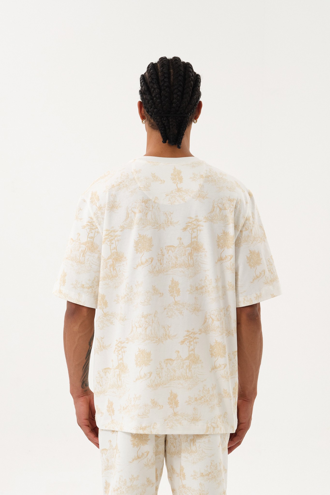Grafik Baskılı Erkek Oversize T-Shirt
