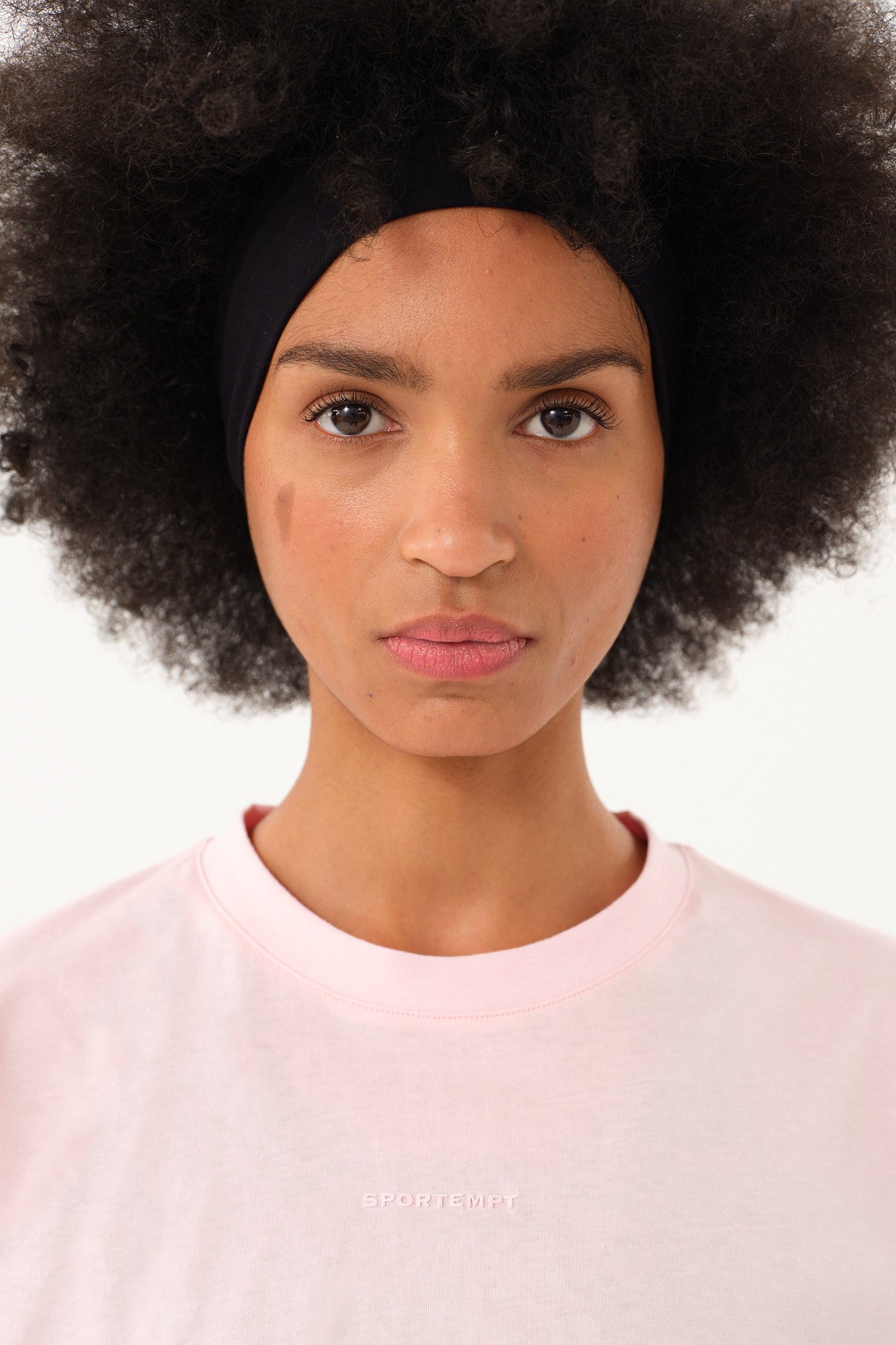Bisiklet Yaka Kadın Crop T-Shirt - Pembe