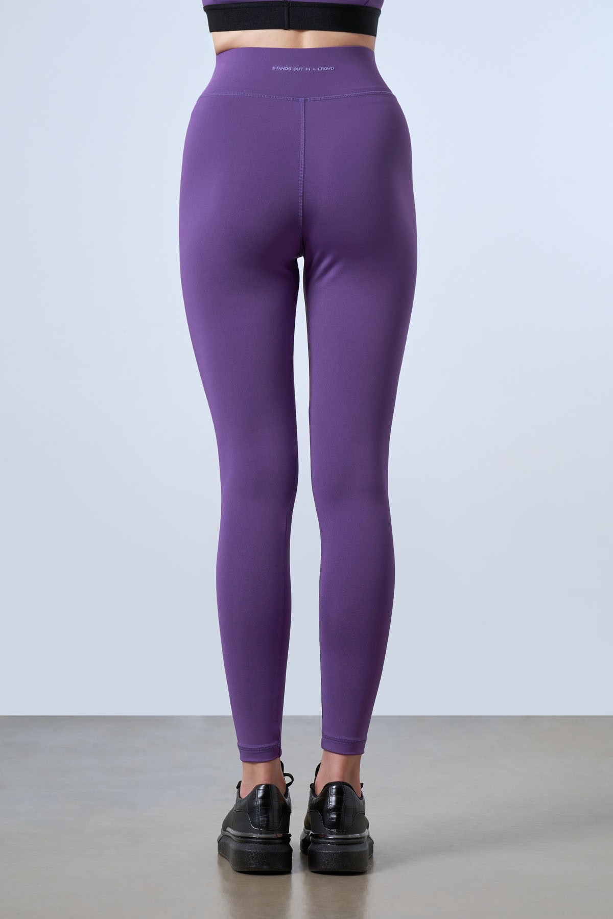 Women's Printed Detail Sports Leggings - Mor