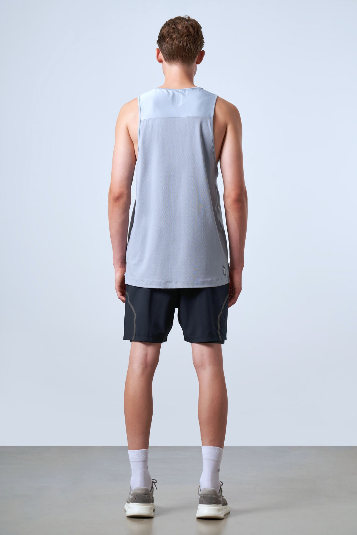 Men's Crew Neck Sports Tank Top - Gray
