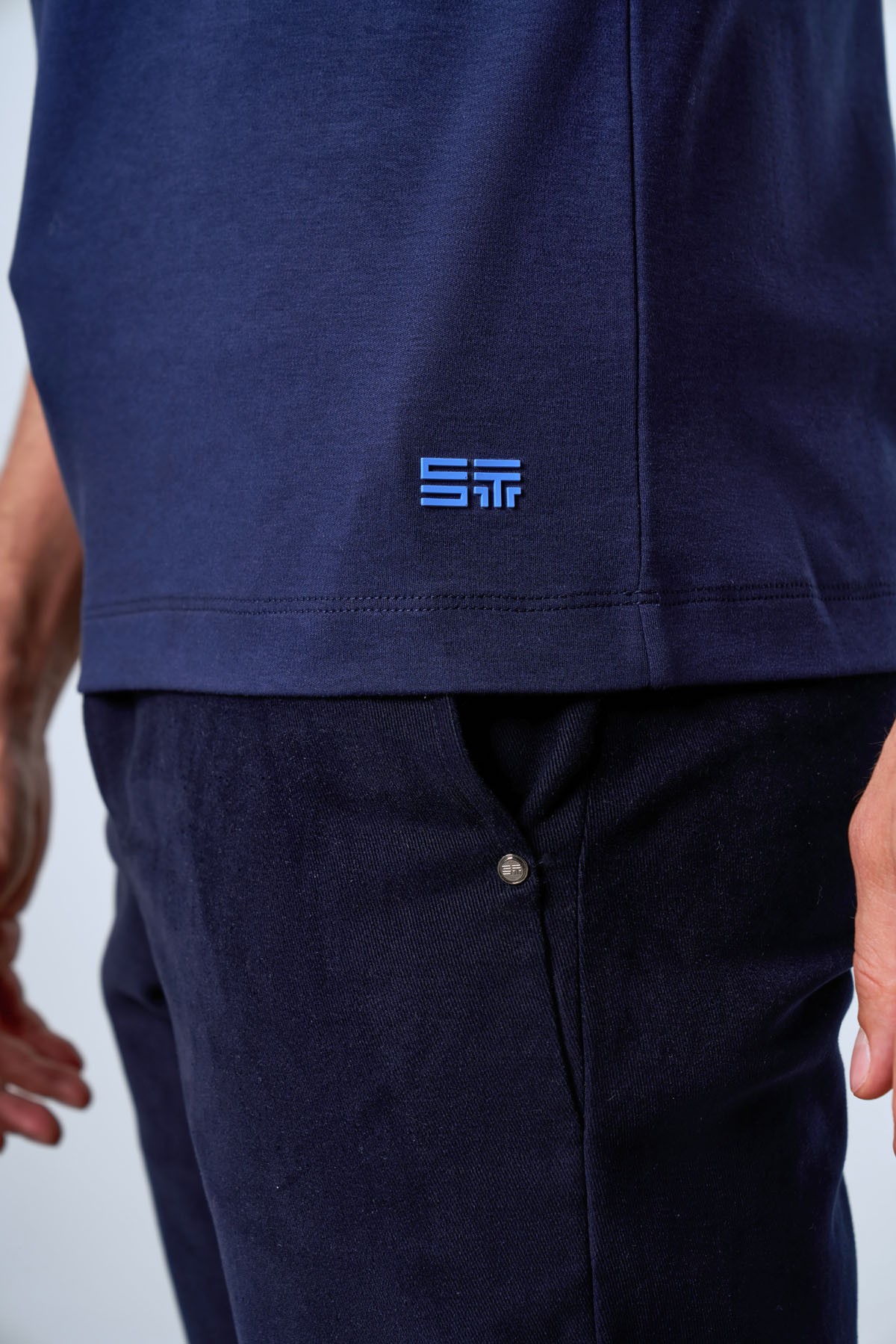 Men's Slim Fit Crew Neck T-Shirt - Navy Blue