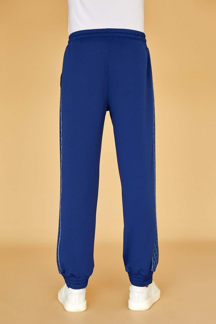 Iconic Monogram Detailed Modern Fit Sweatpants - Navy Blue