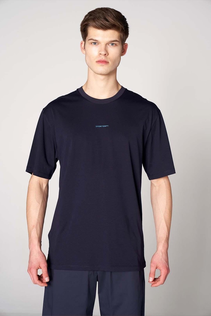 Front Sportempt Embroidery Detail Oversized T-Shirt