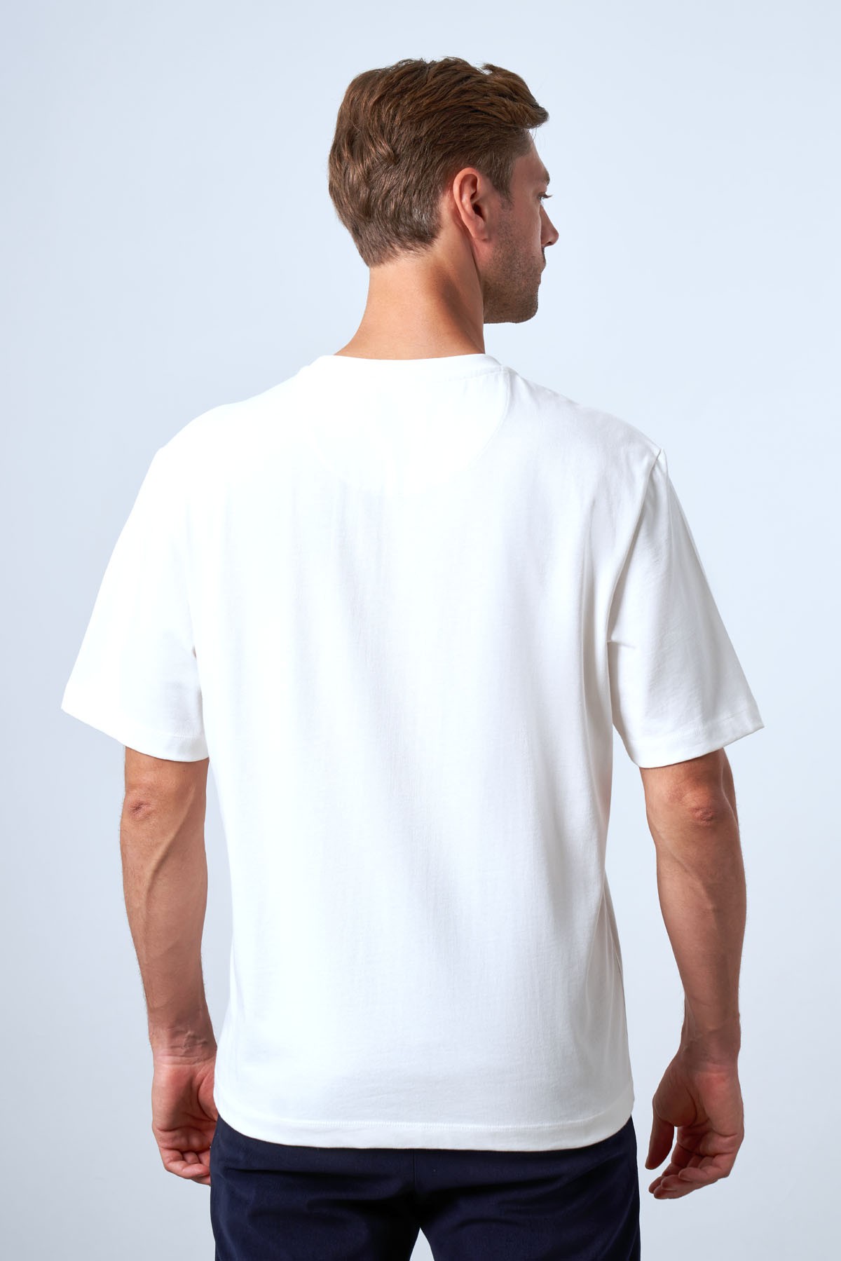 Men's printed crew neck basic relaxed fit T-shirt