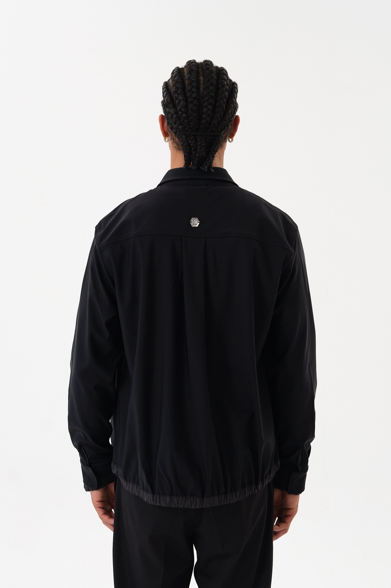 Modern Fit Jacket with Printed Pocket Detail - Black