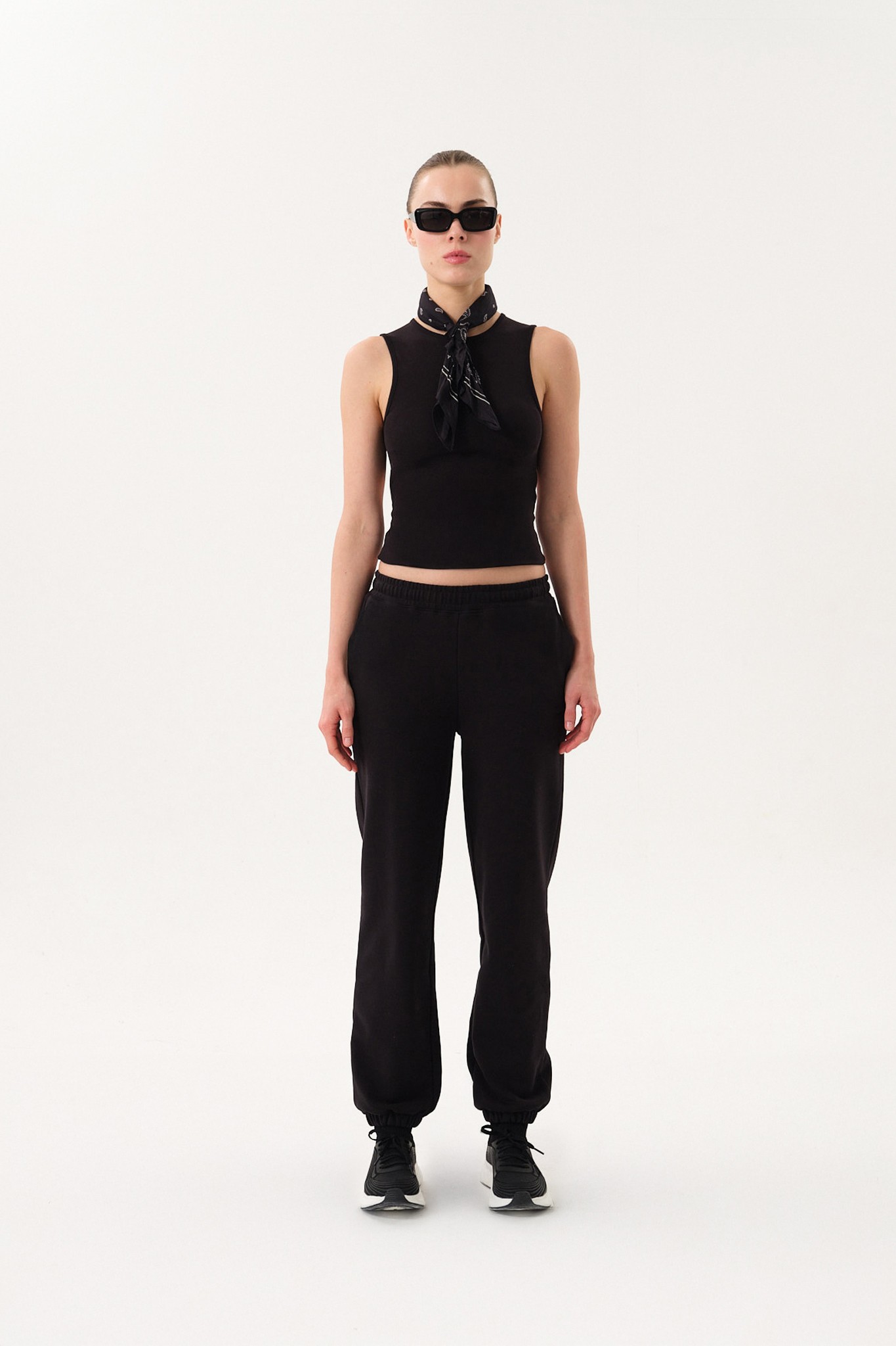 Kadın Oversize Eşofman Altı - Black