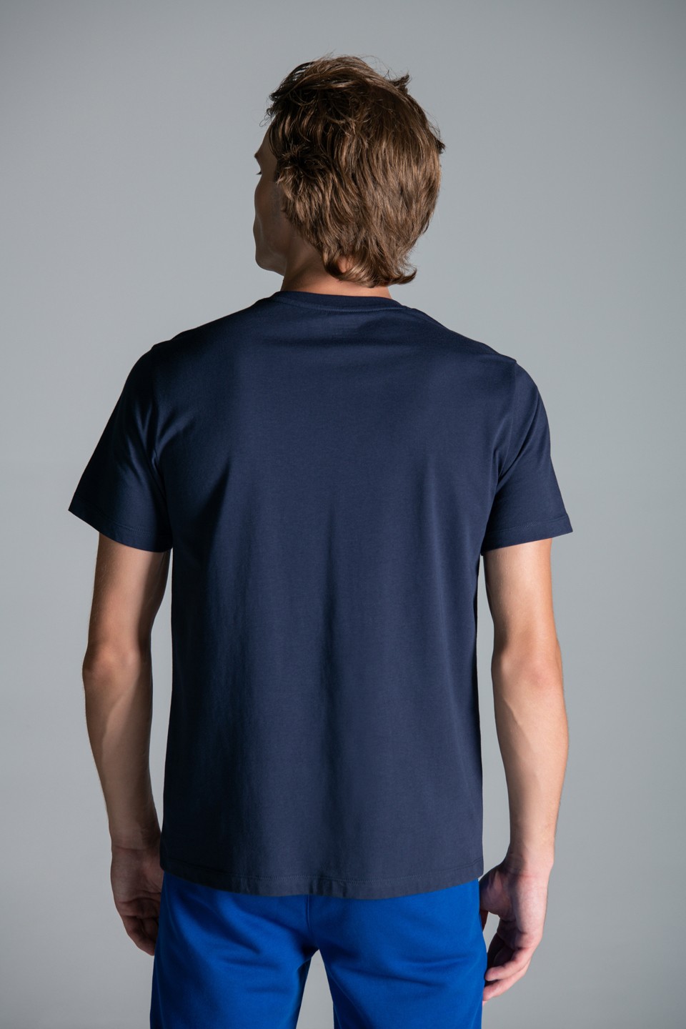 ST Monogram Jel Baskı Detaylı T-Shirt - Mavi