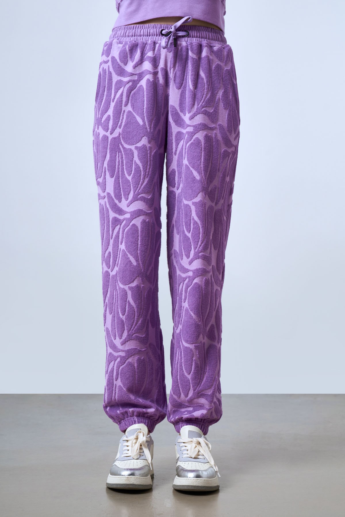 Women’s Trousers with Patterned Towel Details