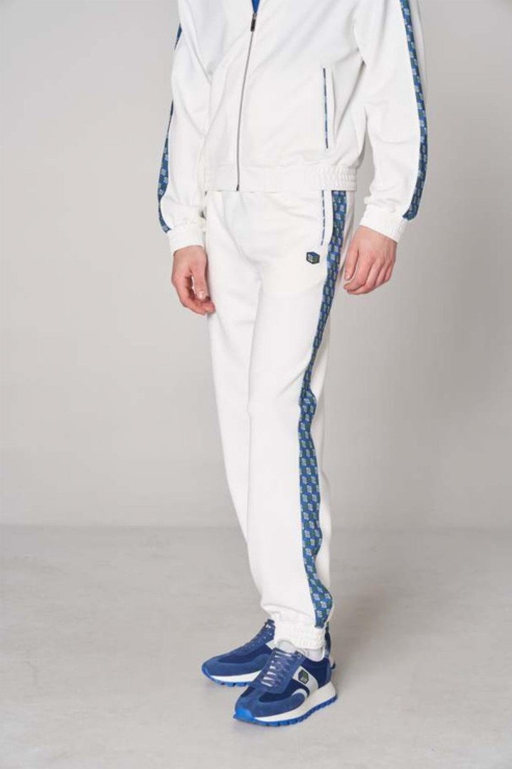 Iconic Monogram Detailed Modern Fit Sweatpants - White