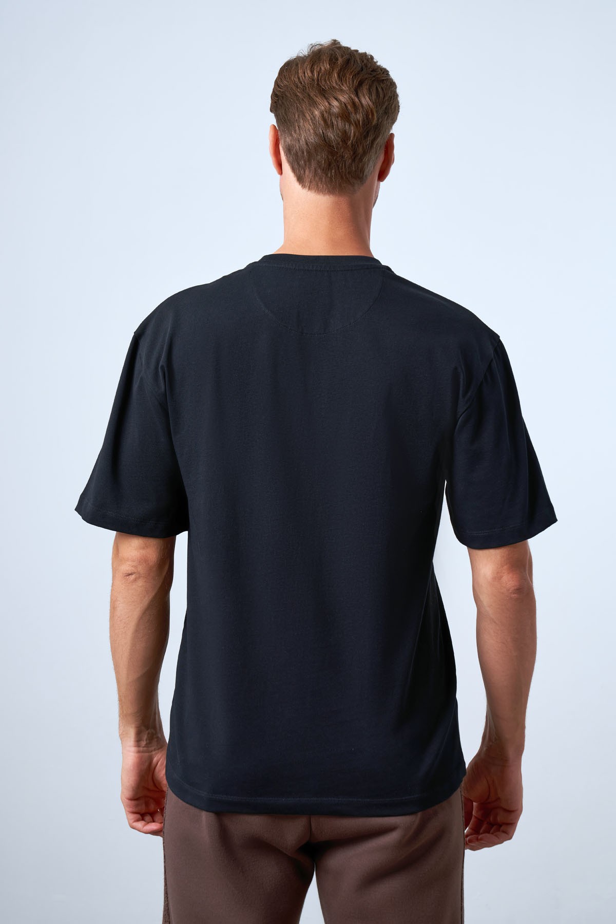 Erkek Basic Relaxed Fit Pamuklu Tişört
