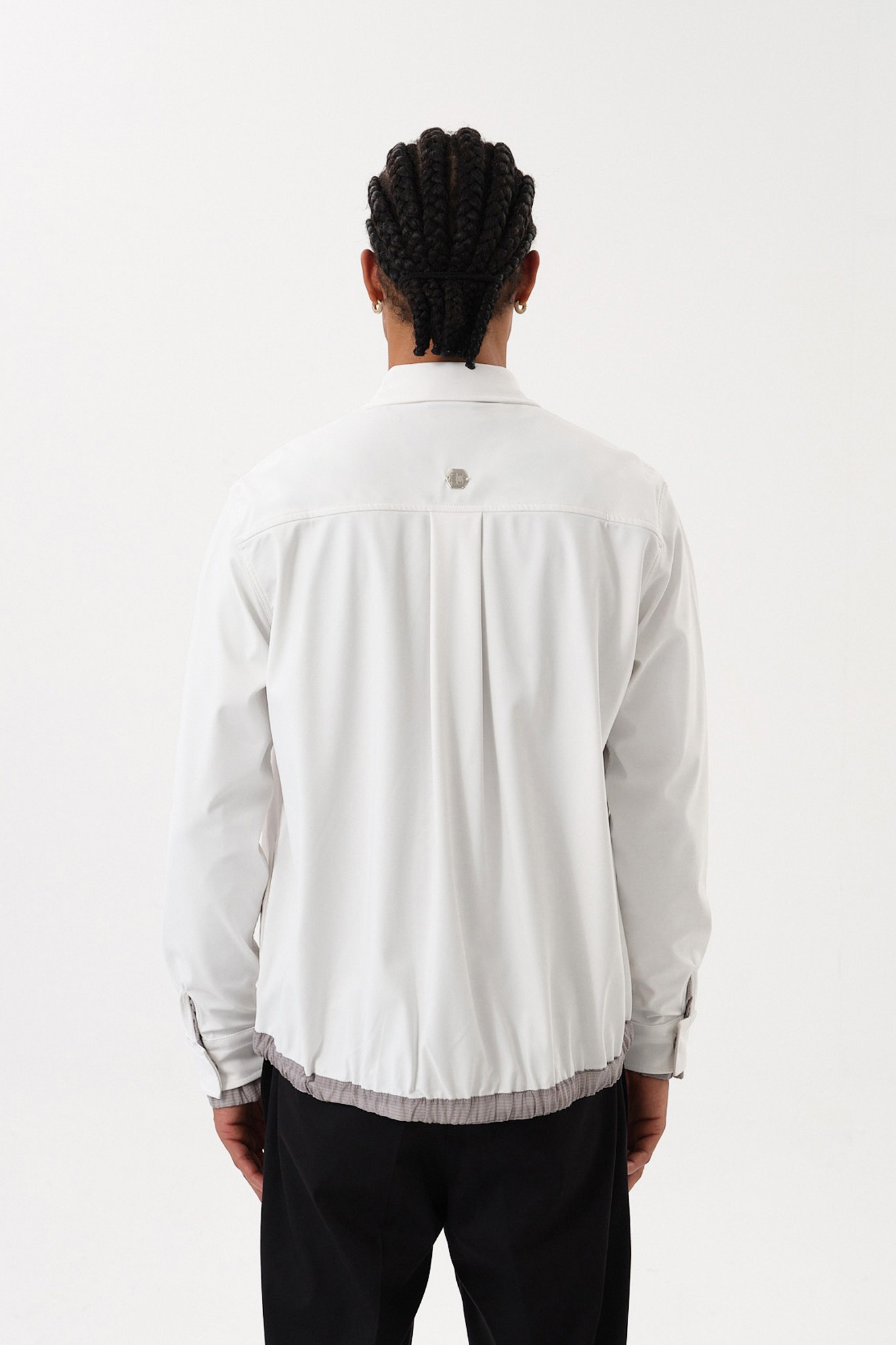 Modern Fit Jacket with Printed Pocket Detail - White