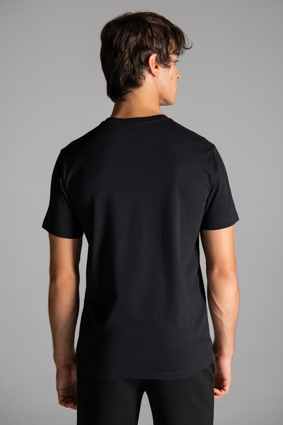 ST Monogram Jel Baskı Detaylı T-Shirt - Black-Red