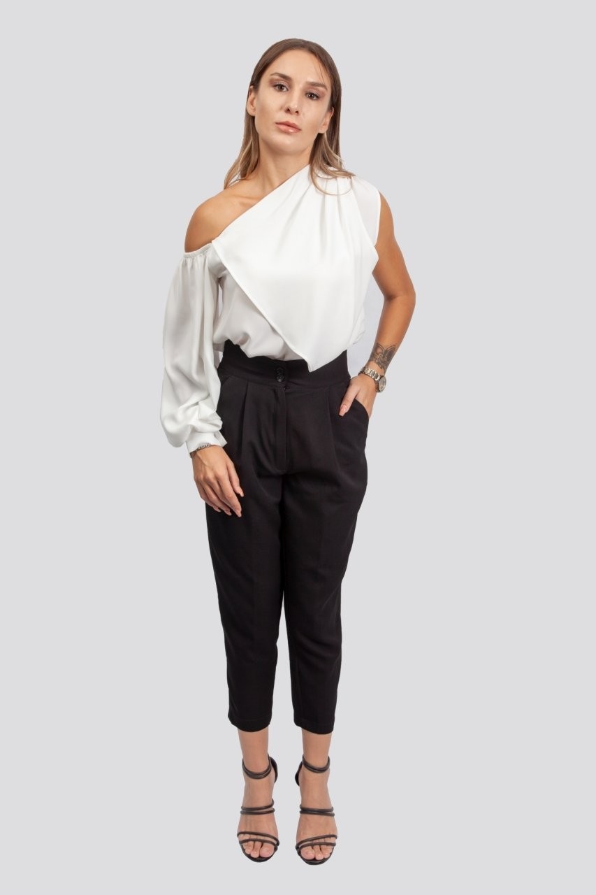 Zaden Zaden Fashion Single Sleeve Silk Shirt