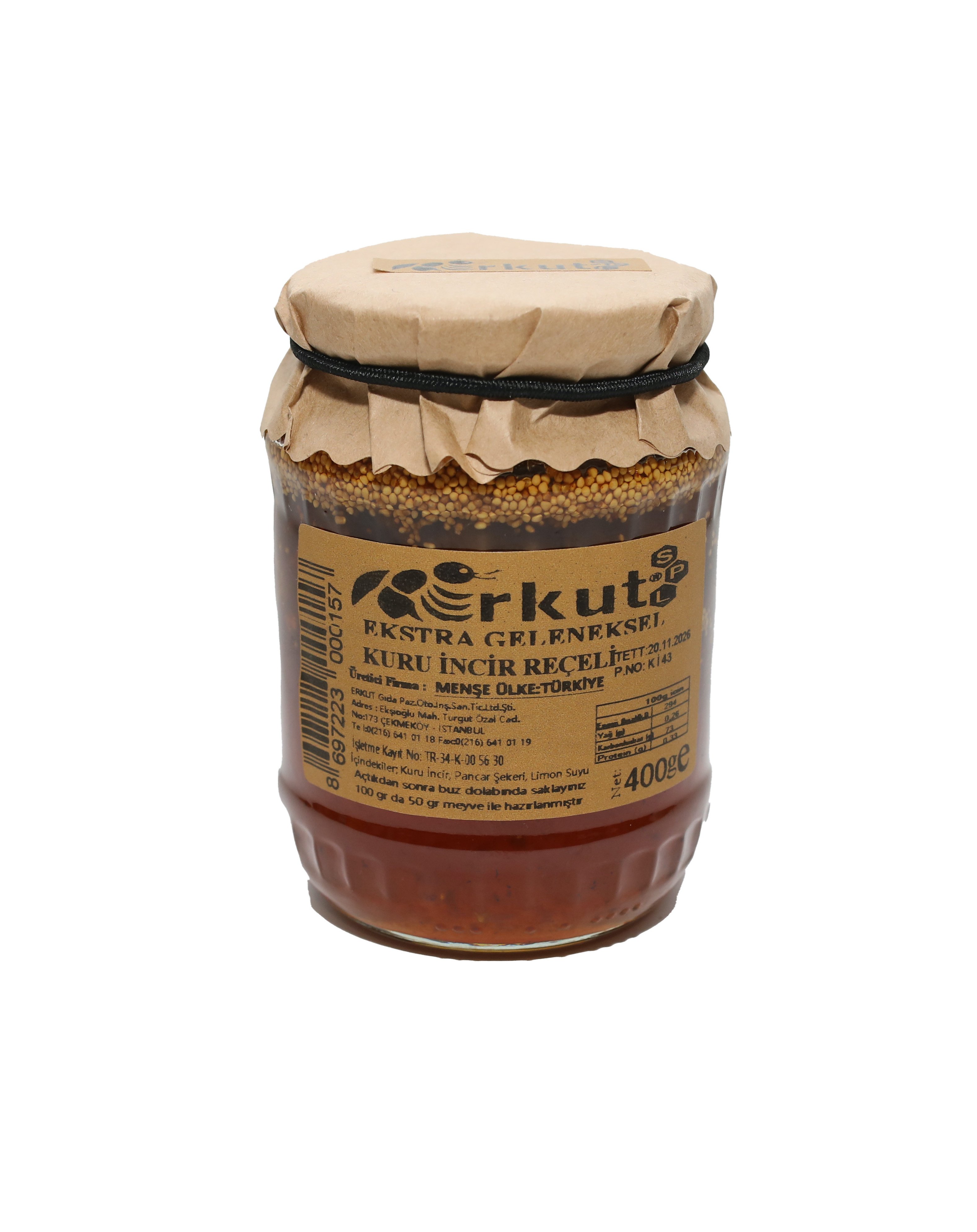 Erkut Kuru İncir Reçeli 400 Gr.