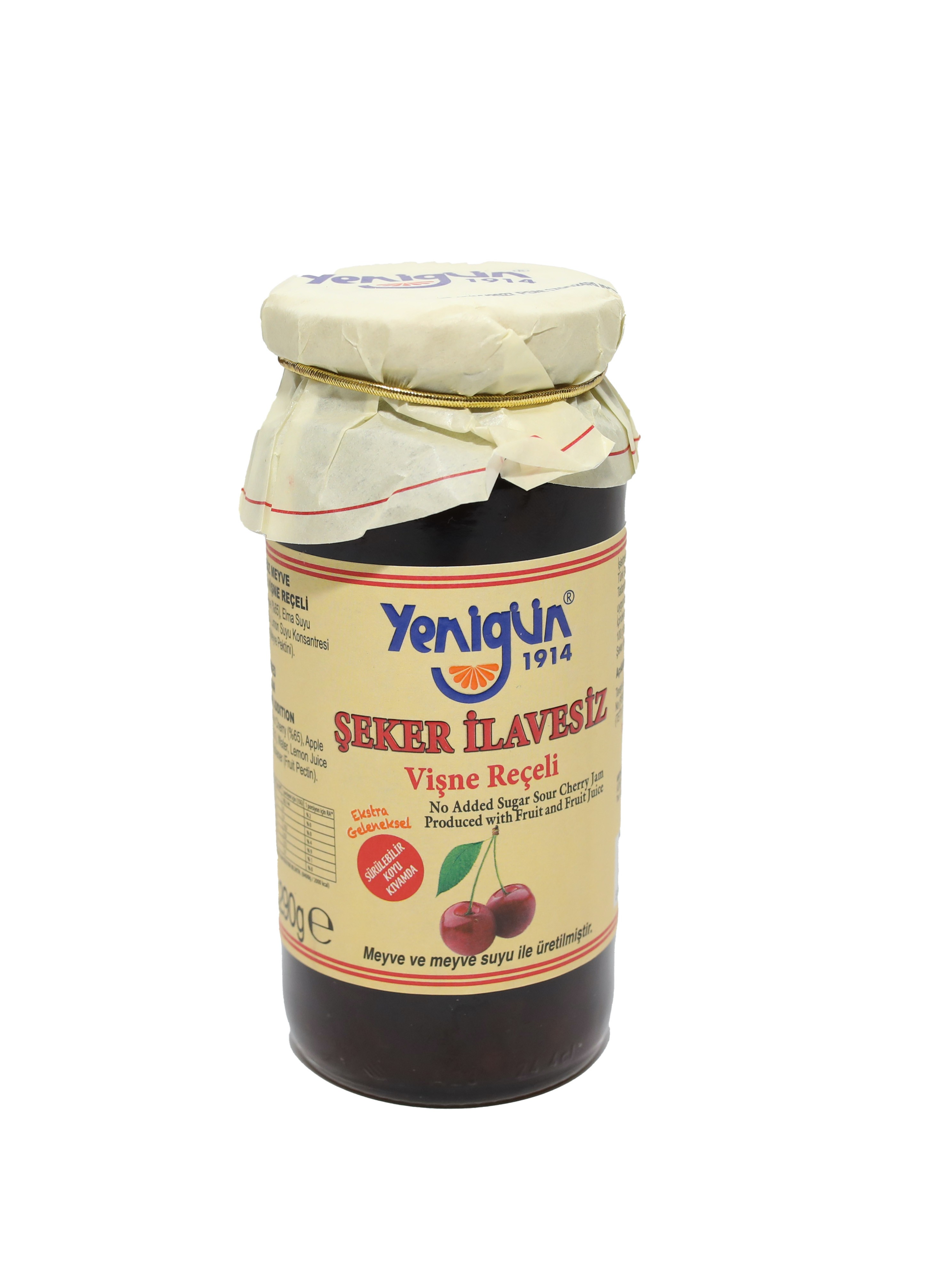 Yenigün Şeker İlavesiz Vişne Reçeli