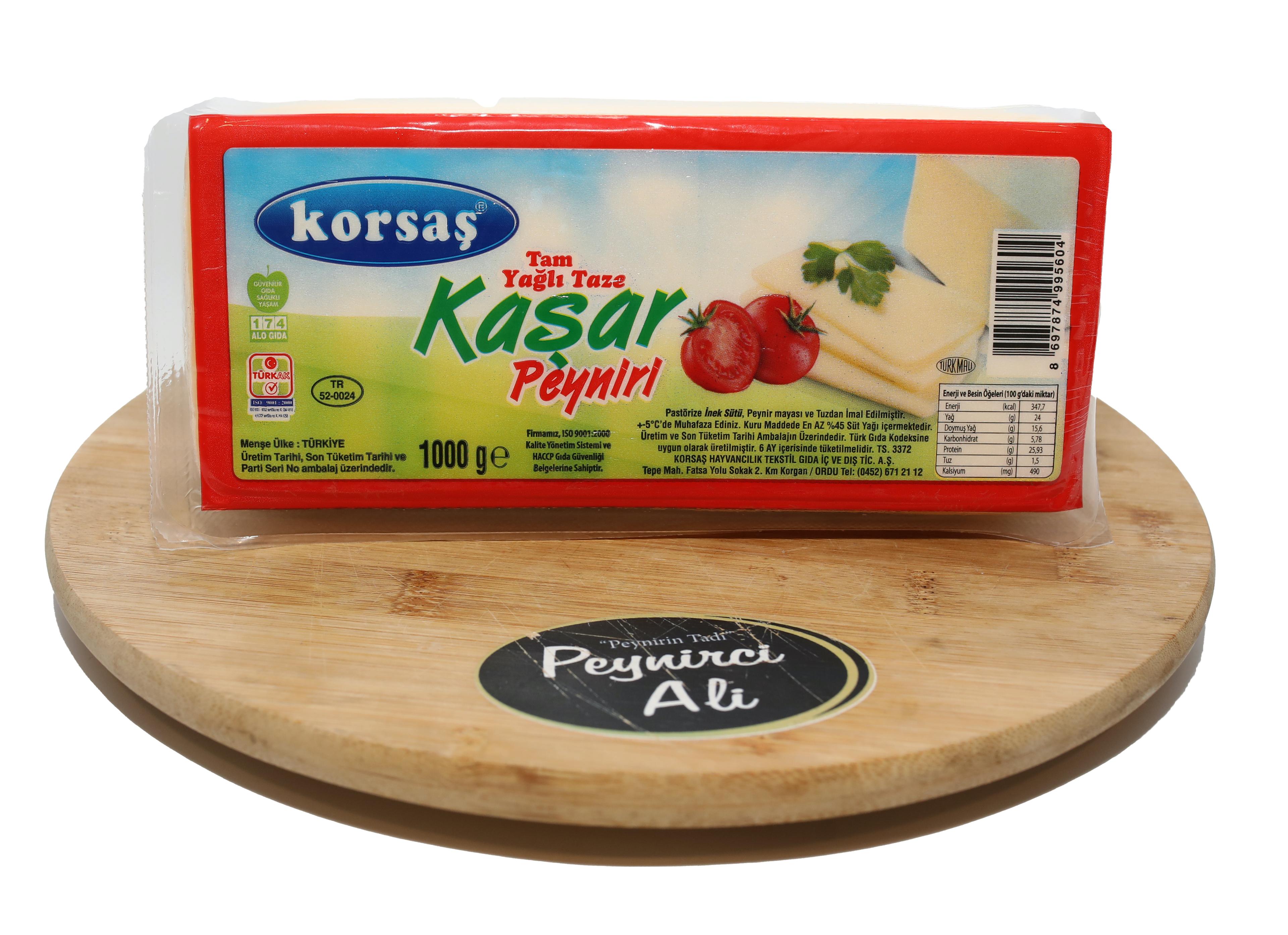 Tam Yağlı Taze Kaşar Peynir 1000 Gr.