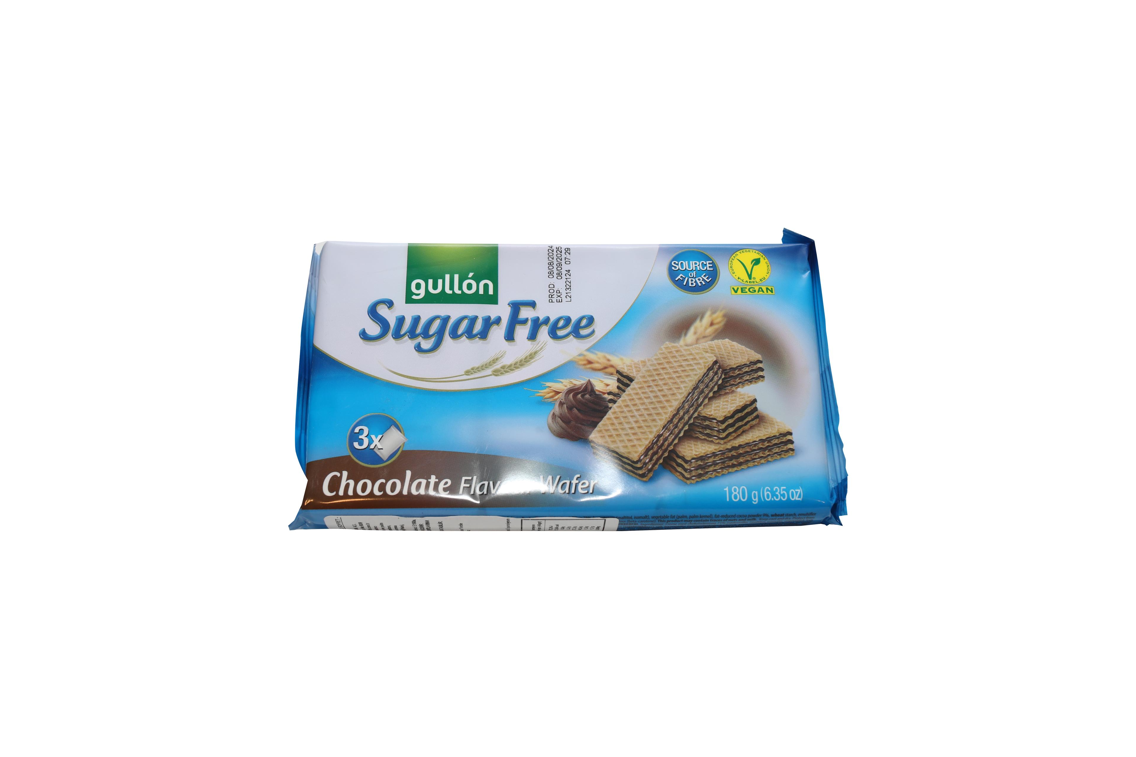 Şekersşz Çikolatalı Gofret 180 Gr. (İthal)