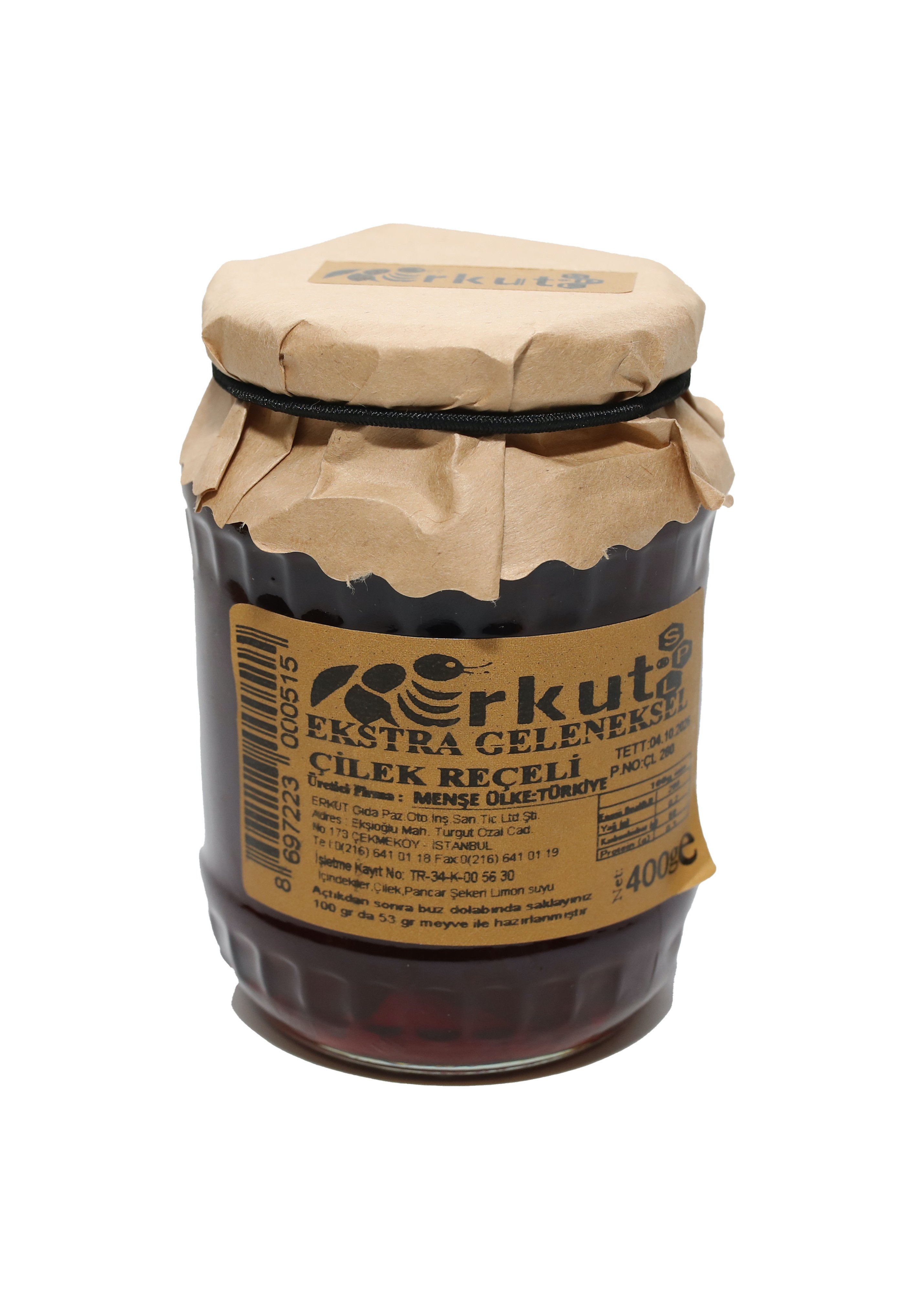 Erkut Çilek Reçeli 400 Gr.