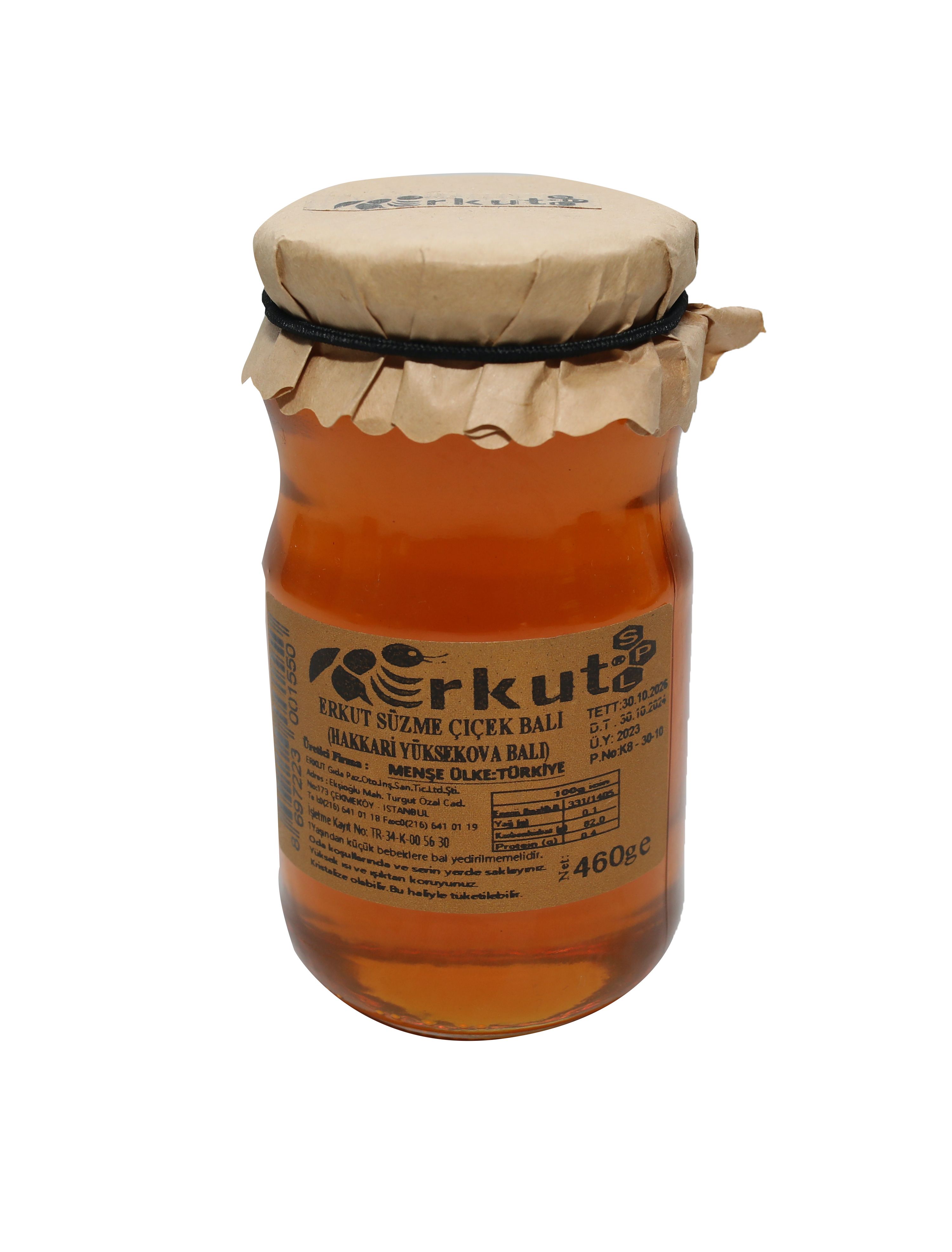 Erkut Süzme Çiçek Balı 460 Gr. (Hakkari)