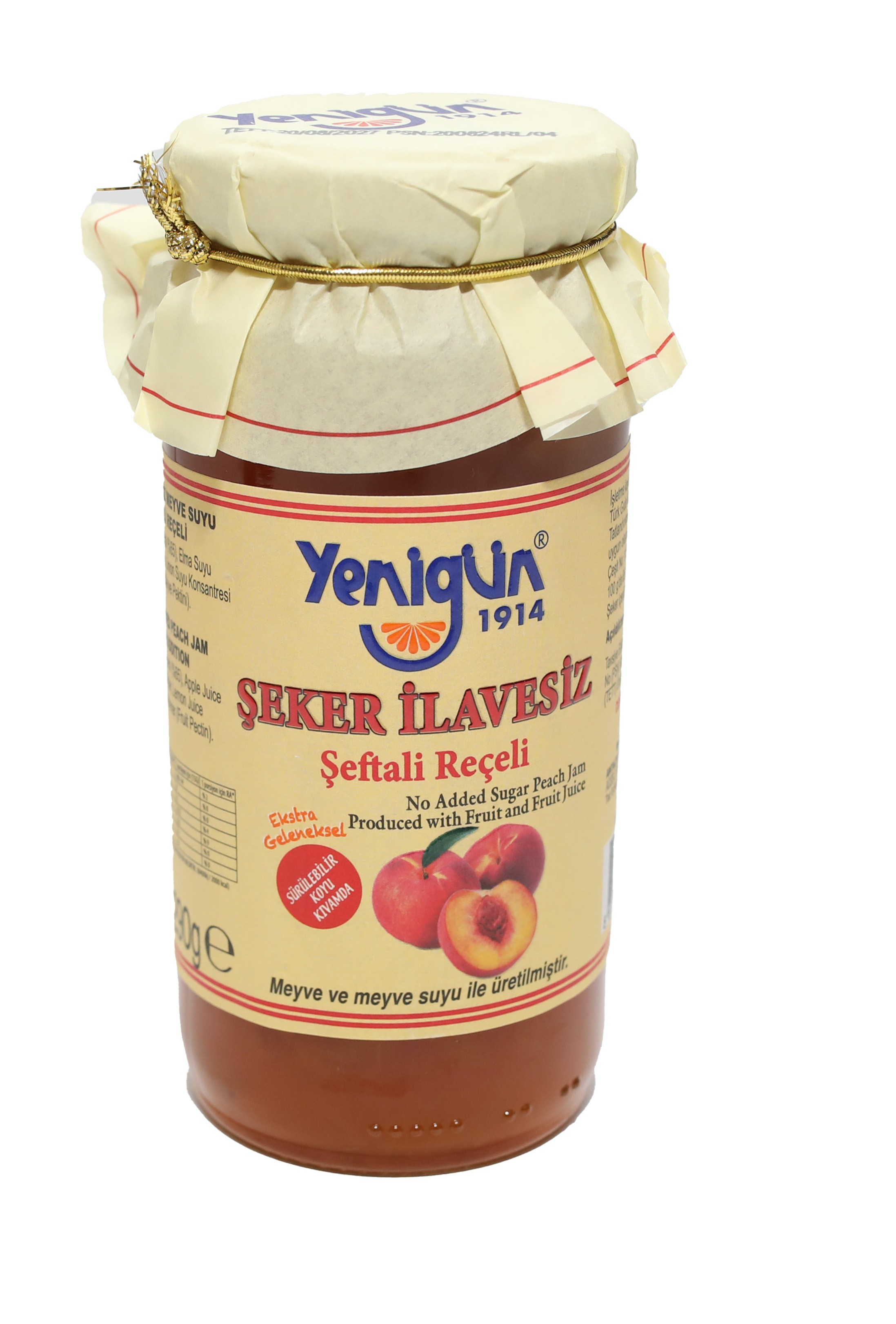 Yenigün Şeker İlavesiz Şeftali Reçeli