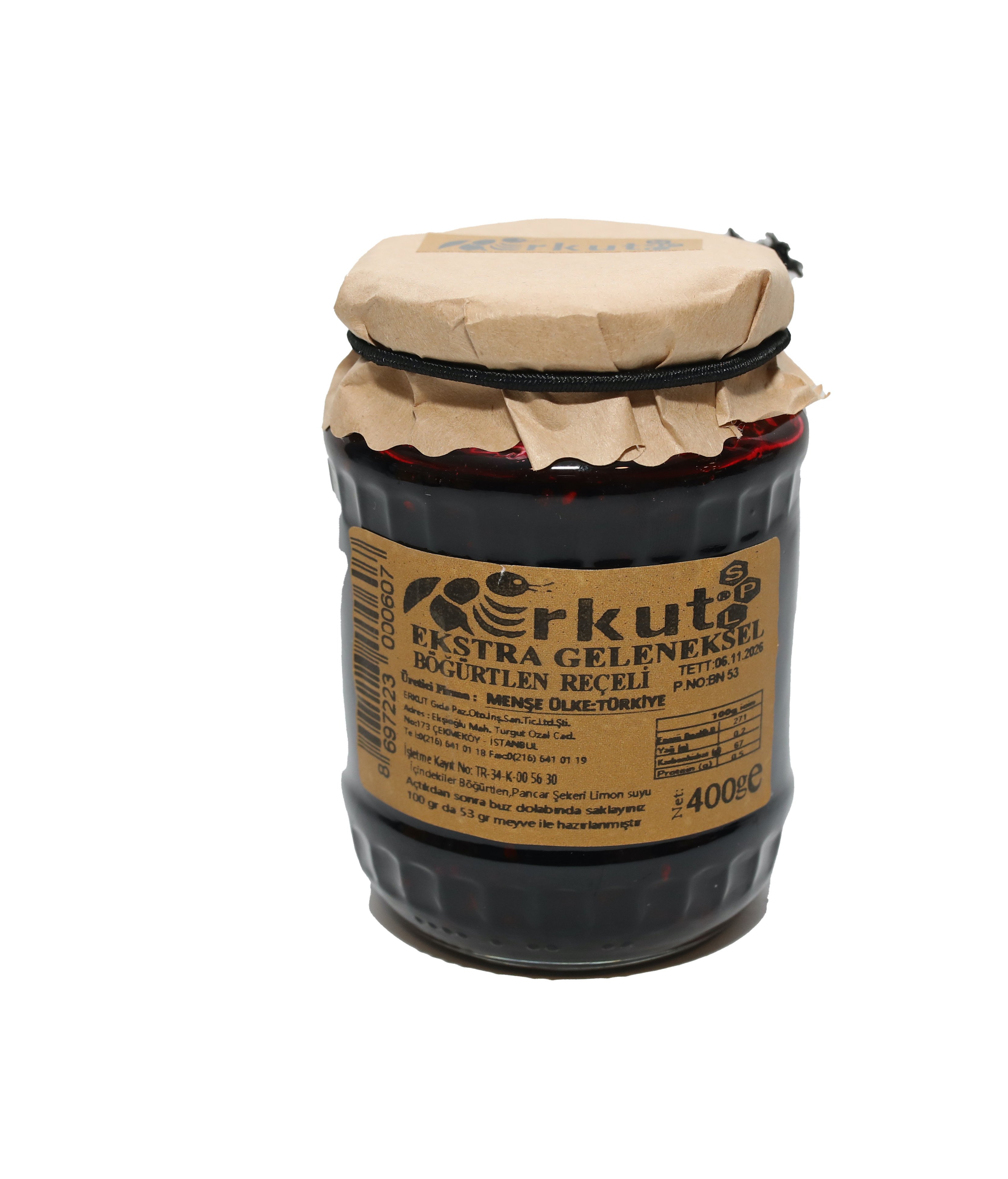 Erkut Böğürtlen Reçeli 400 Gr.
