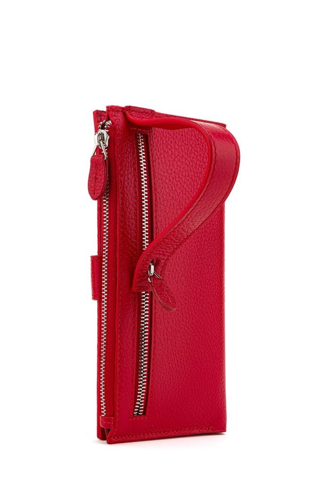 Bilik Deri  Kırmızı-Rölax Unisex Cüzdan